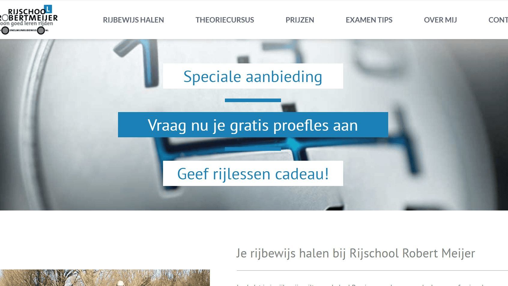 Oude website Rijschool Robert Meijer